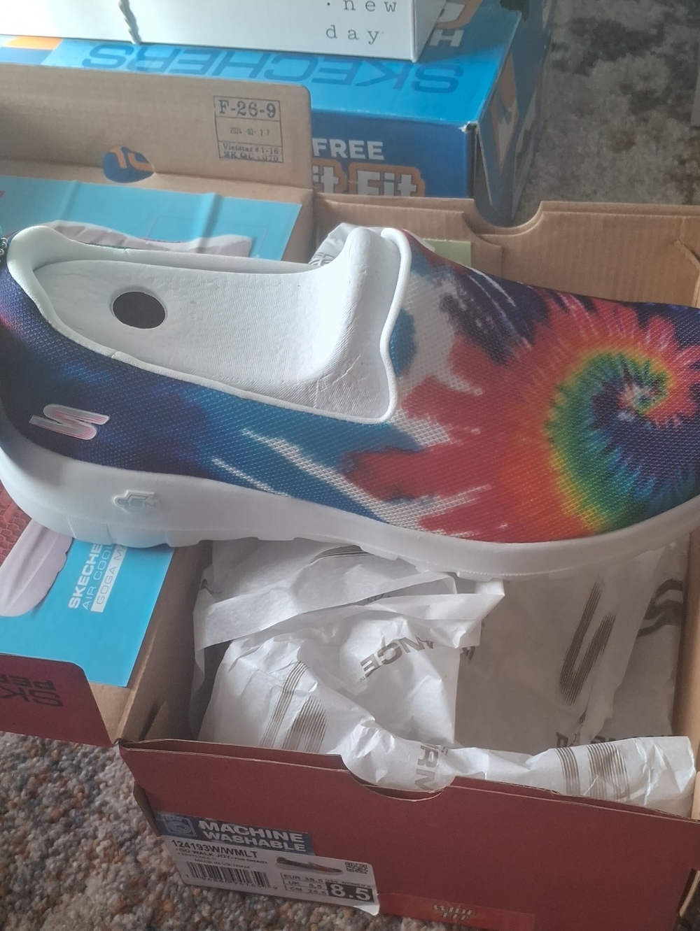 Skechers Womens Slip-On Shoe - Tie-Dye Rainbow/Size::8.5